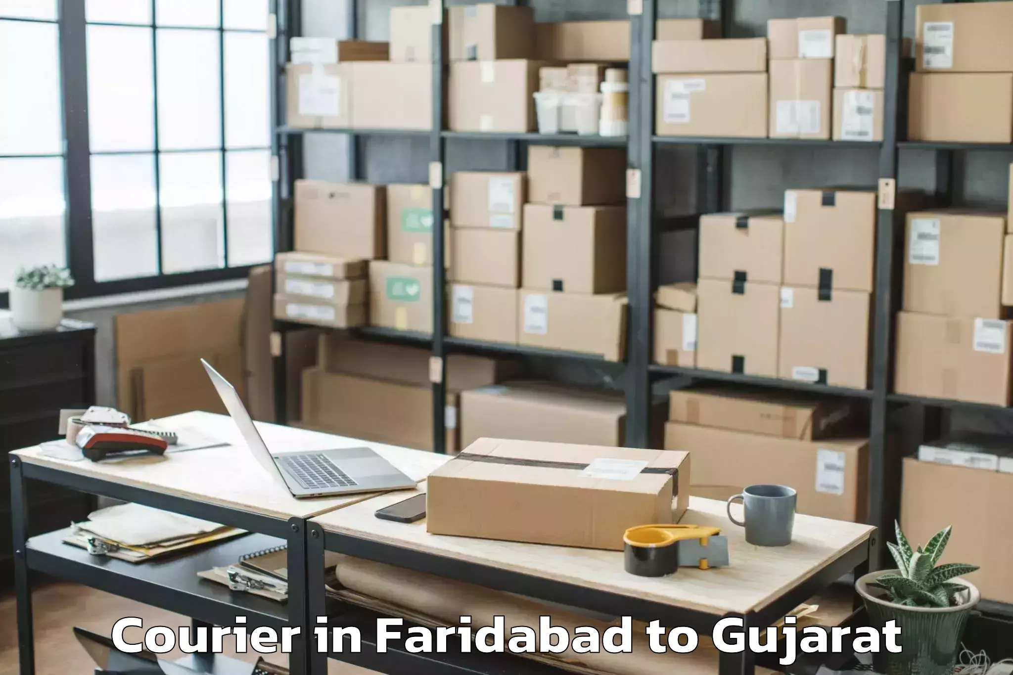 Easy Faridabad to Marwadi University Rajkot Courier Booking